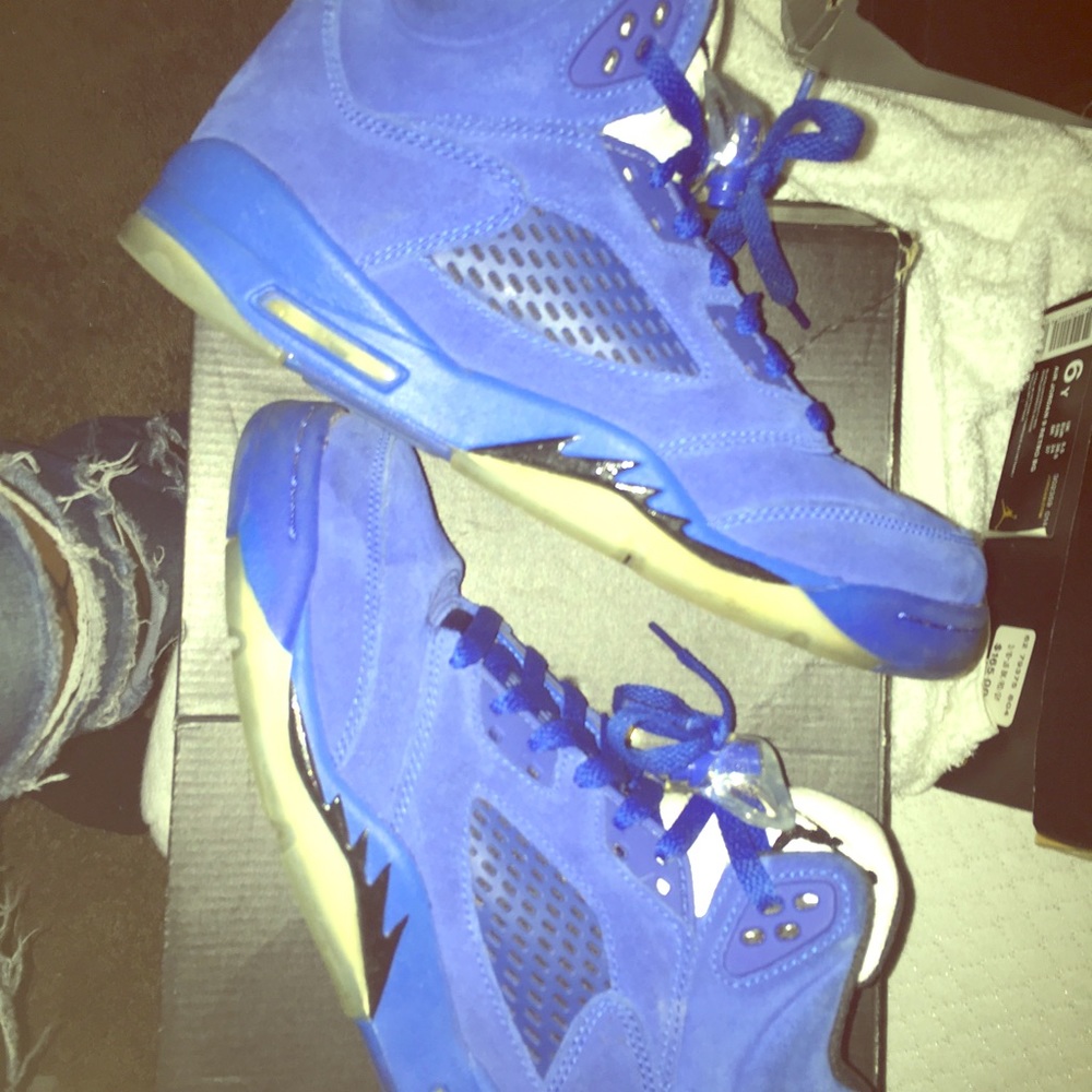 Blue Jordan 5s